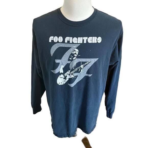 Foo Fighters Other - Foo Fighters Dave Grohl Guitar FF Logo Long Sleeve Shirt
